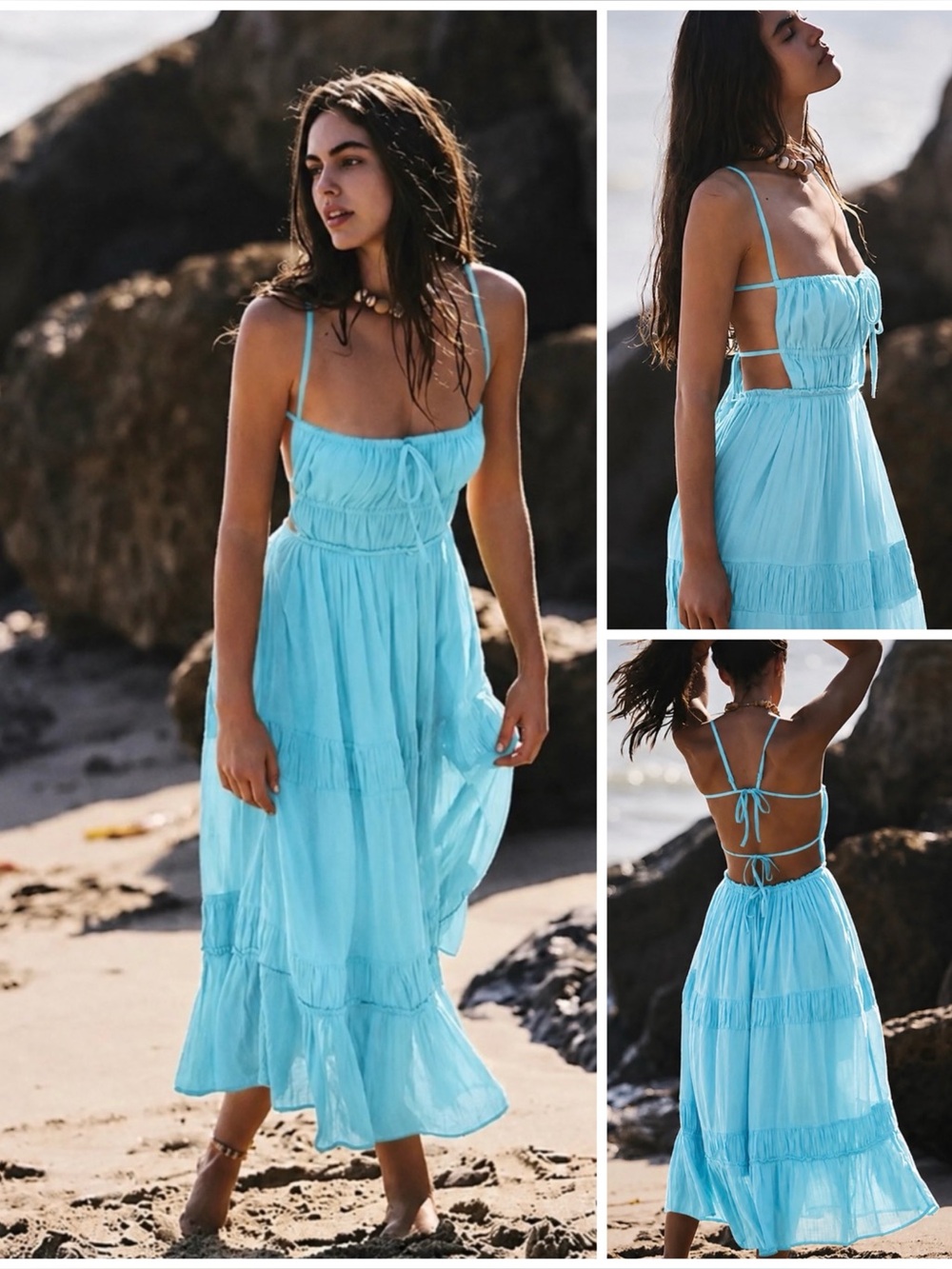 𝓯𝓹 Free People ~  Taking Sides Maxi Dress